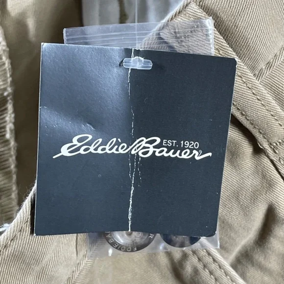 NEW Eddie Bauer Pants Mens 36 brown khaki chino straight leg outdoor casual - Picture 6 of 11